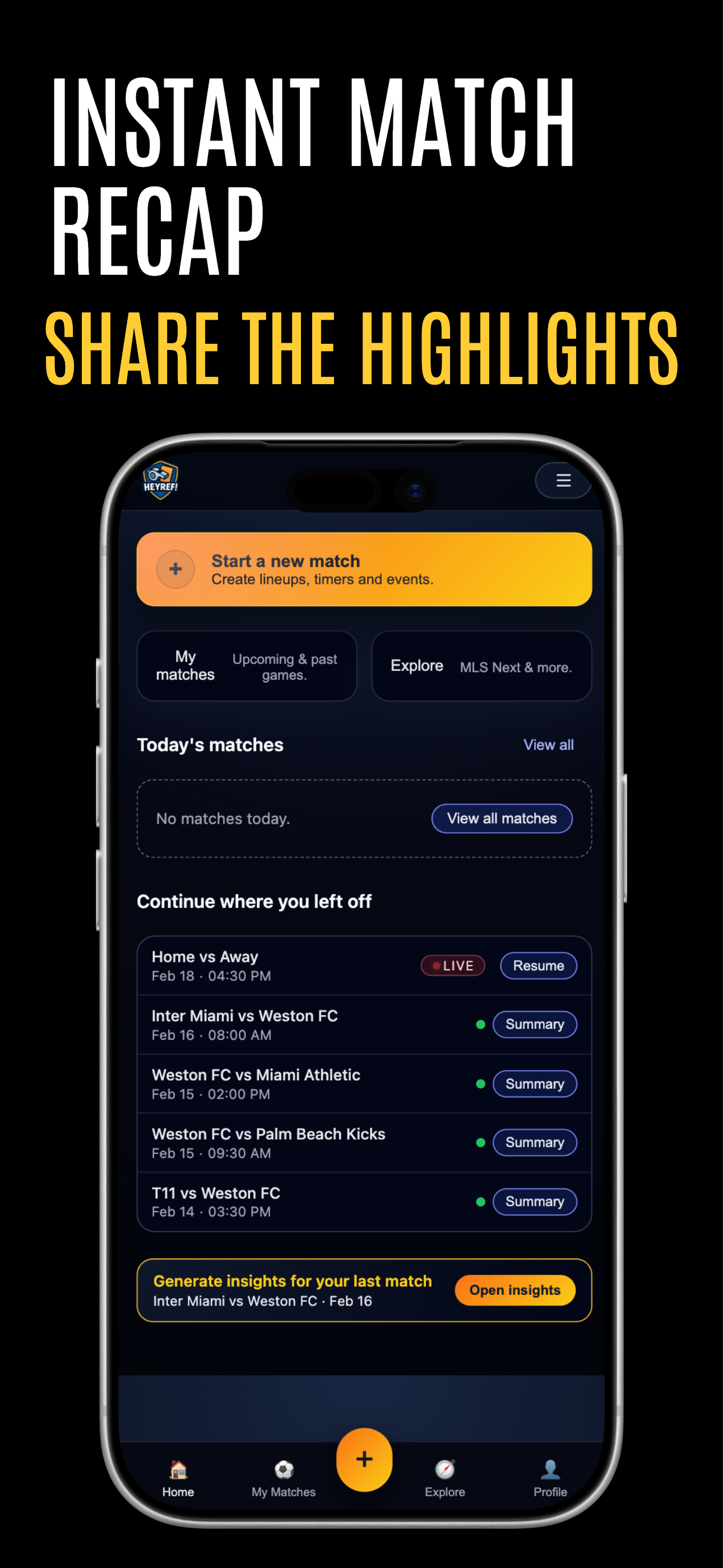 Yesref HeyRef - Youth Soccer Referee App